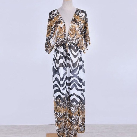 New! Animal Print Cover Up - Picture 5 of 8